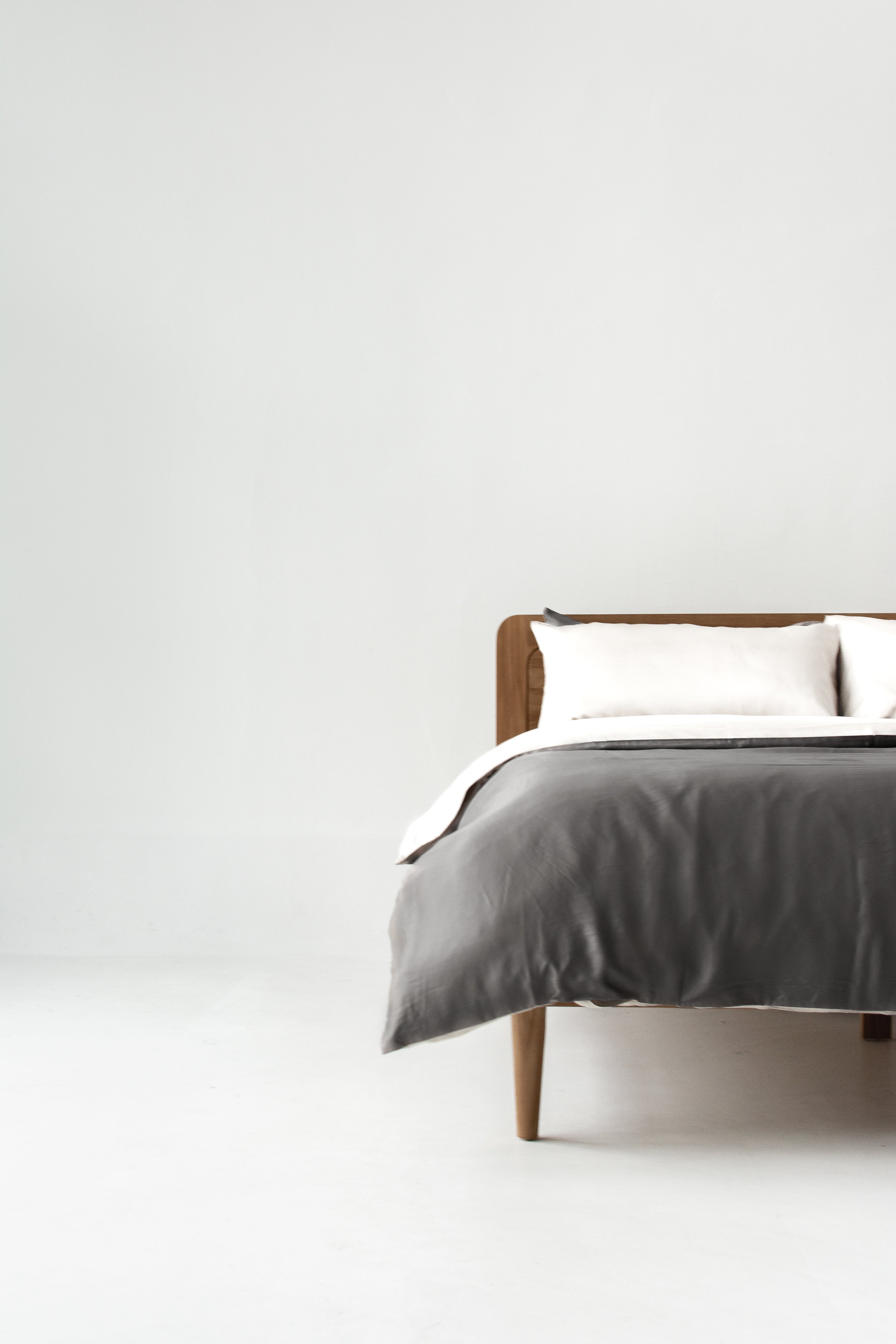 TENCEL™ Duvet Cover Set | Chalk White x Granite Grey