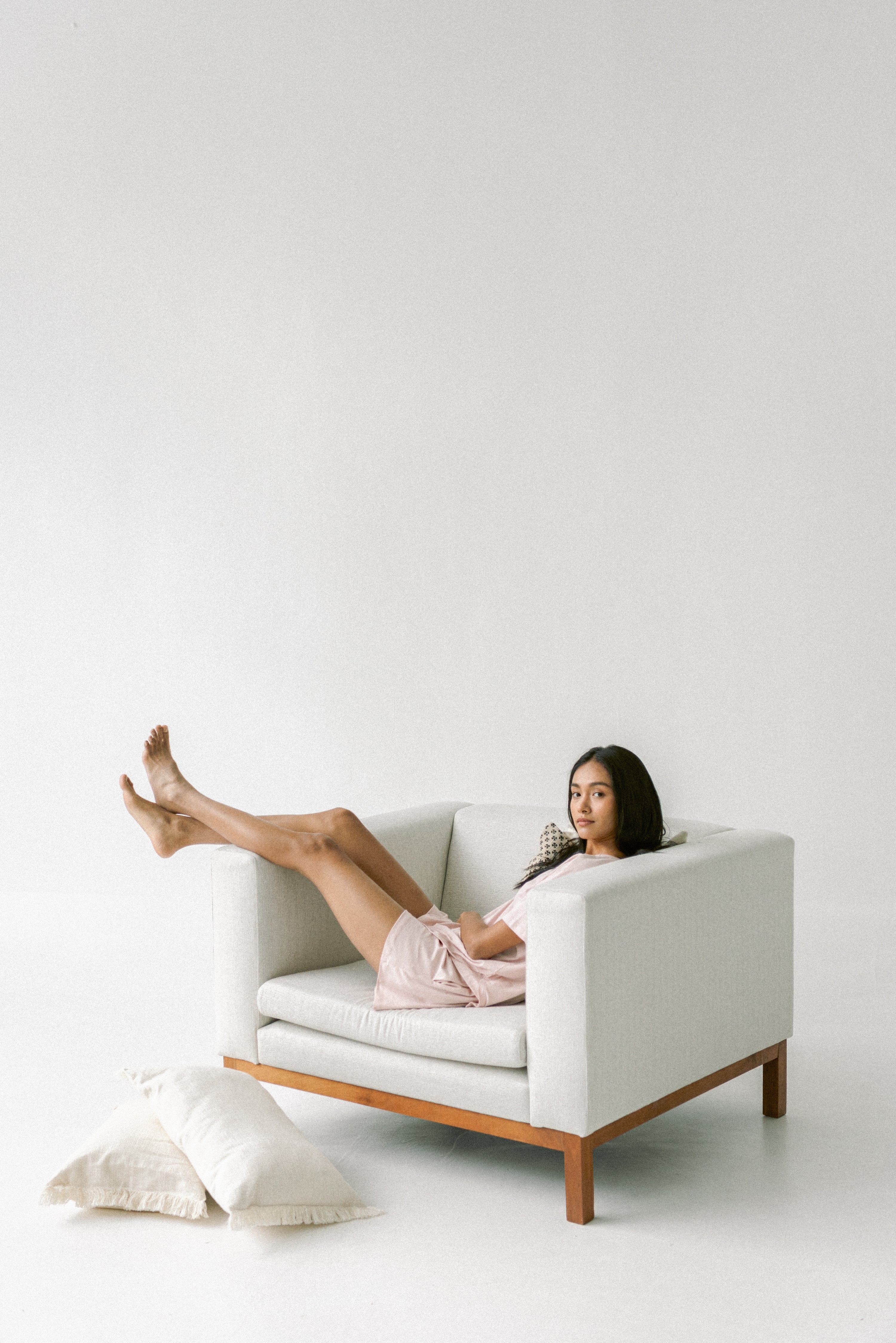 Organic Cotton Laze Shorts | Soft Blush