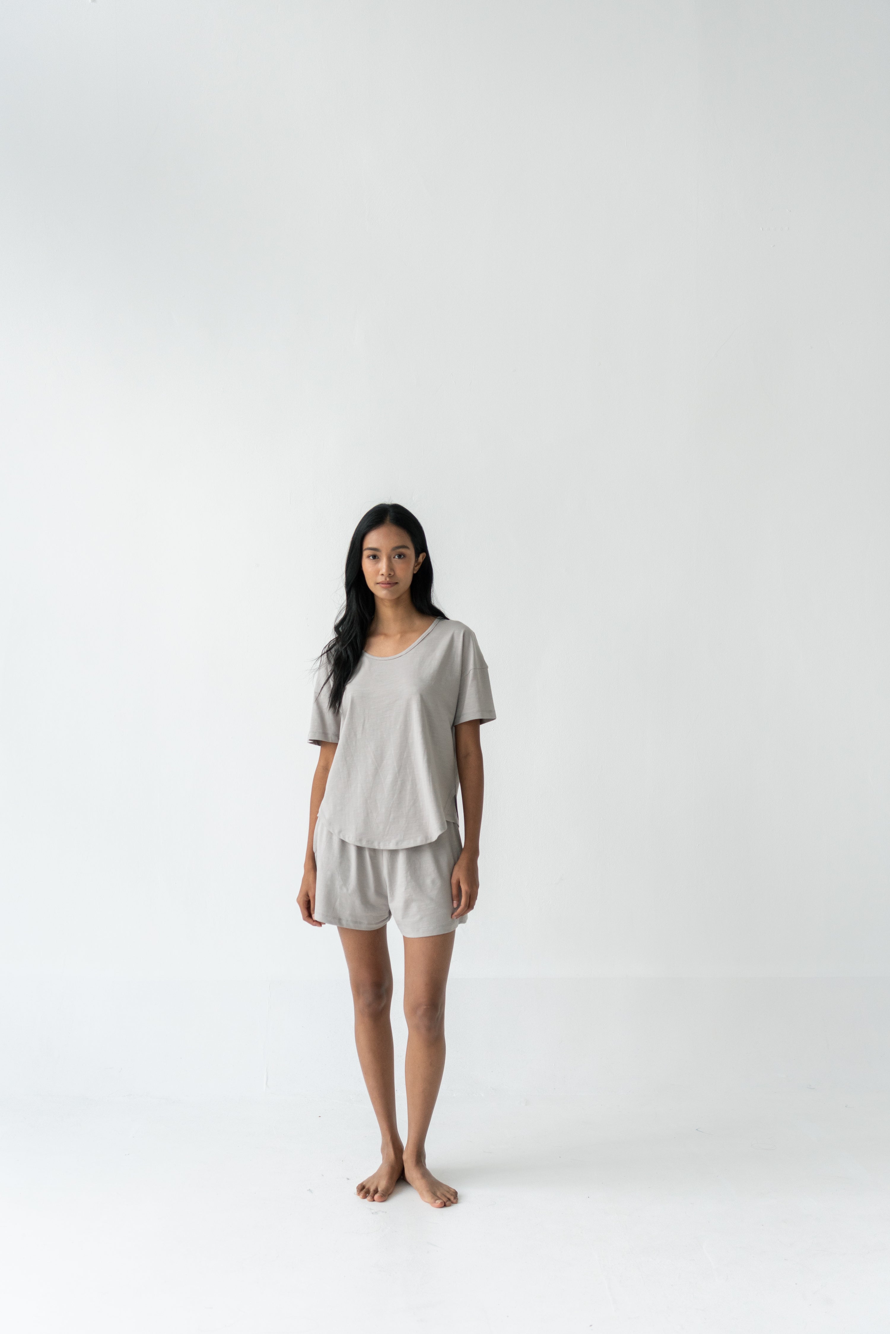 Organic Cotton Laze Tee | Stone