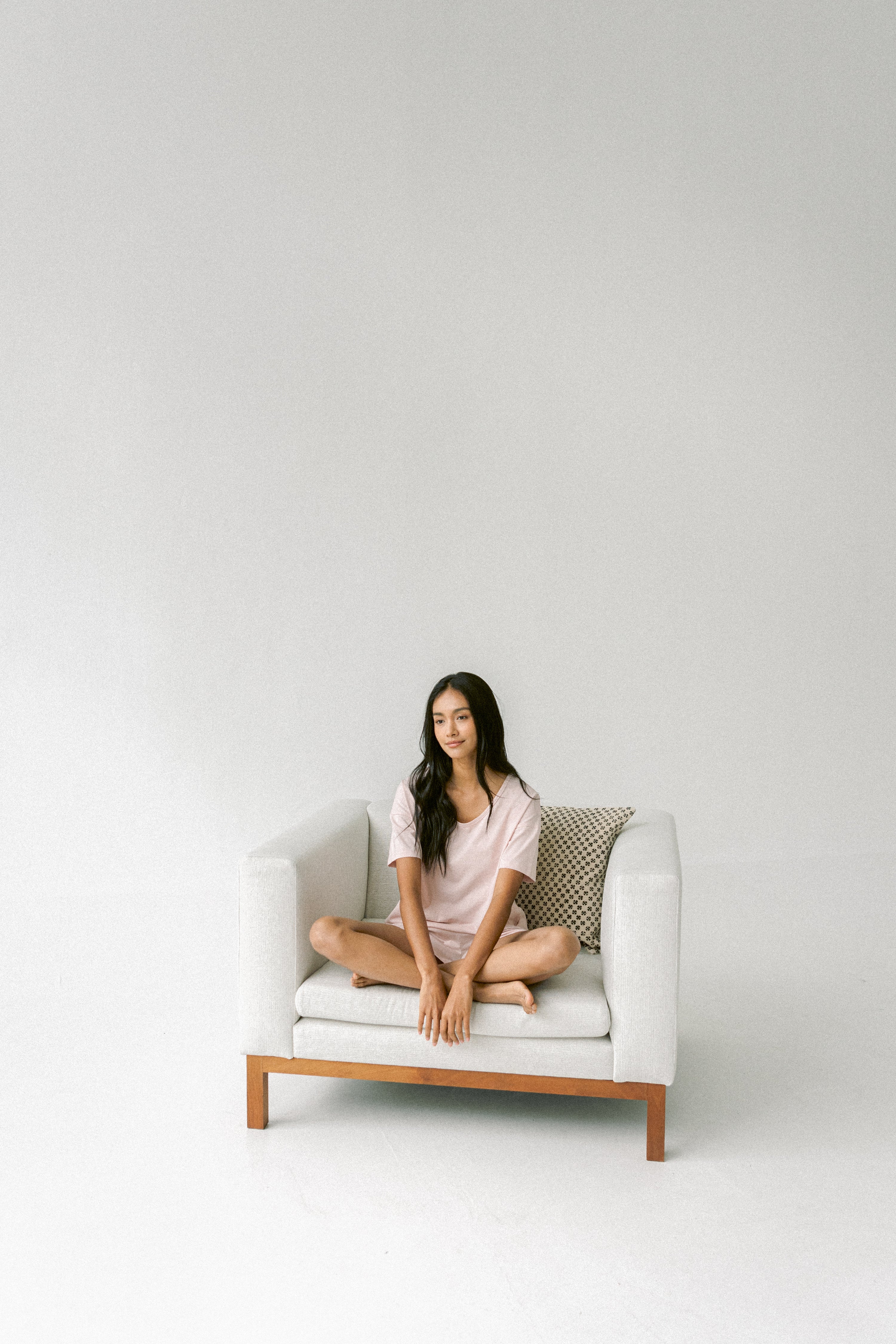 Organic Cotton Laze Tee | Soft Blush