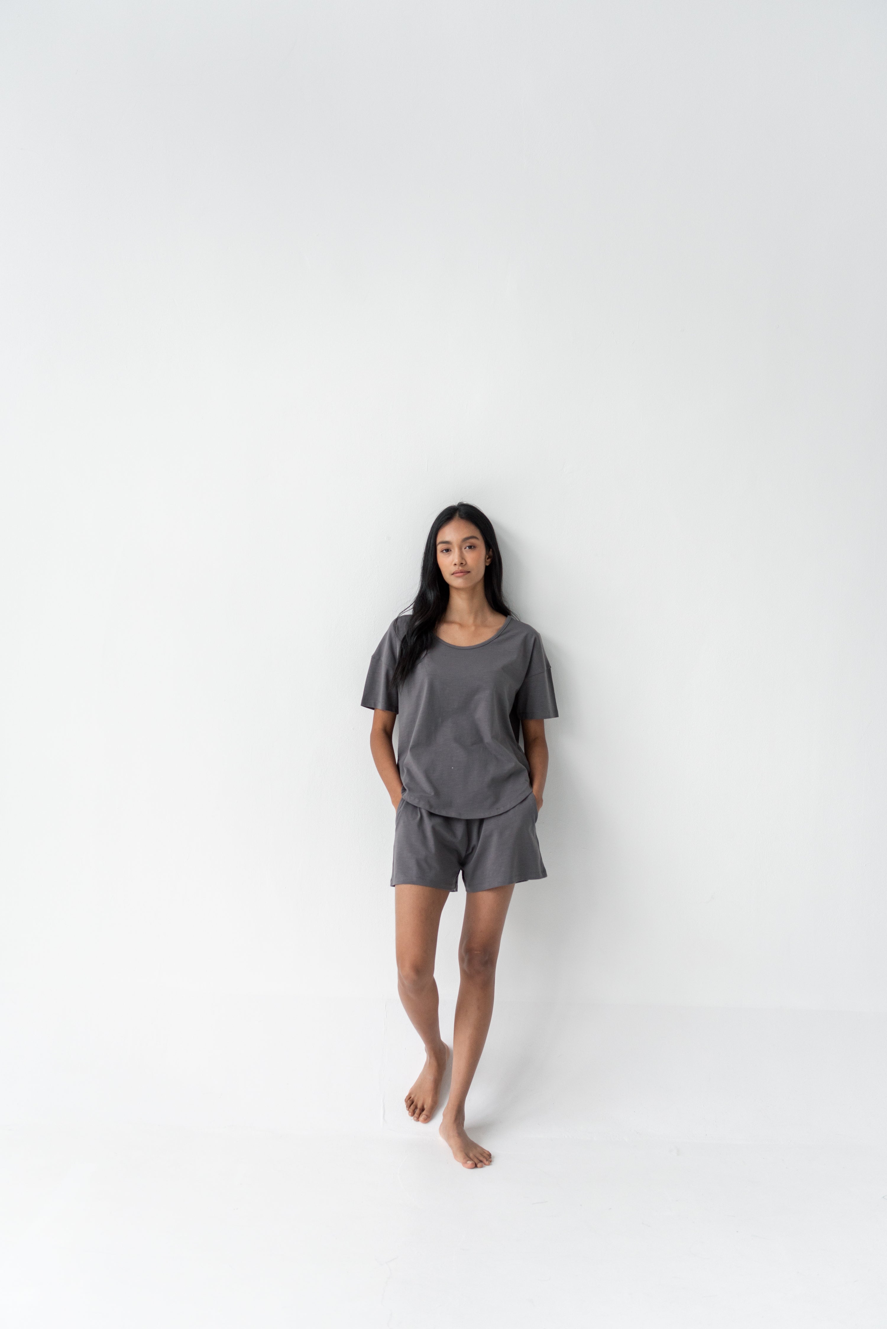 Organic Cotton Laze Shorts | Graphite