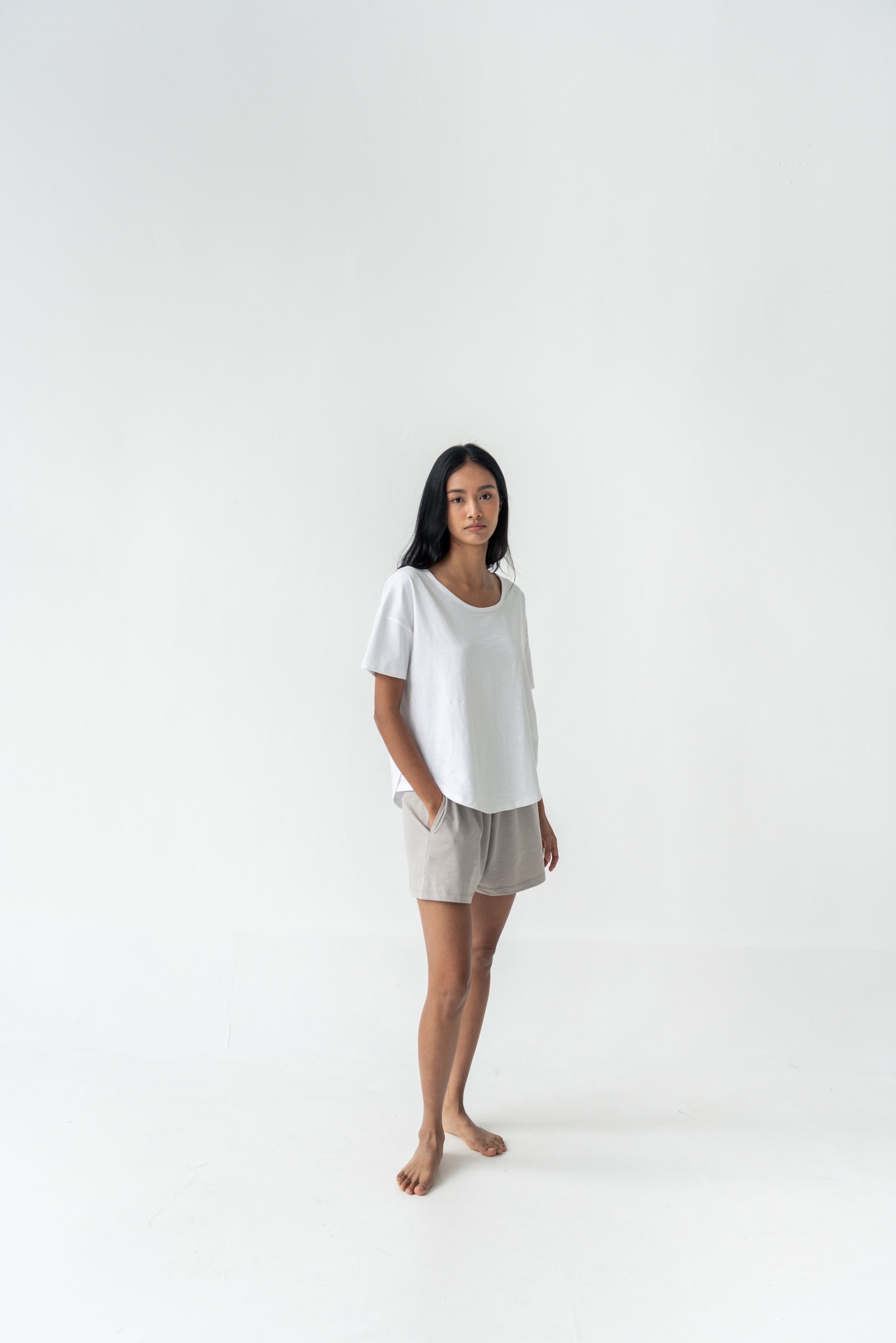 Organic Cotton Laze Tee | White