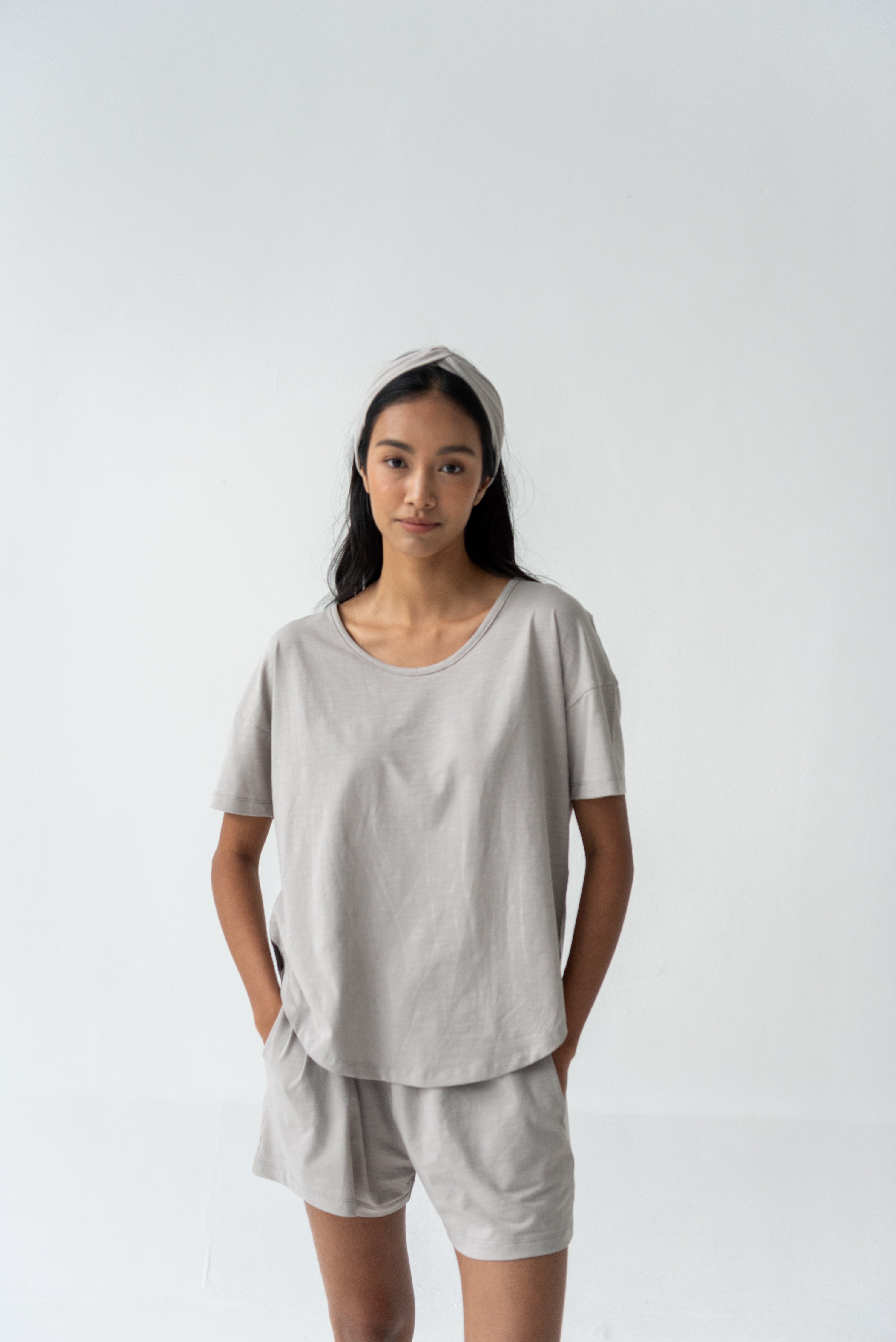 Organic Cotton Laze Tee | Stone