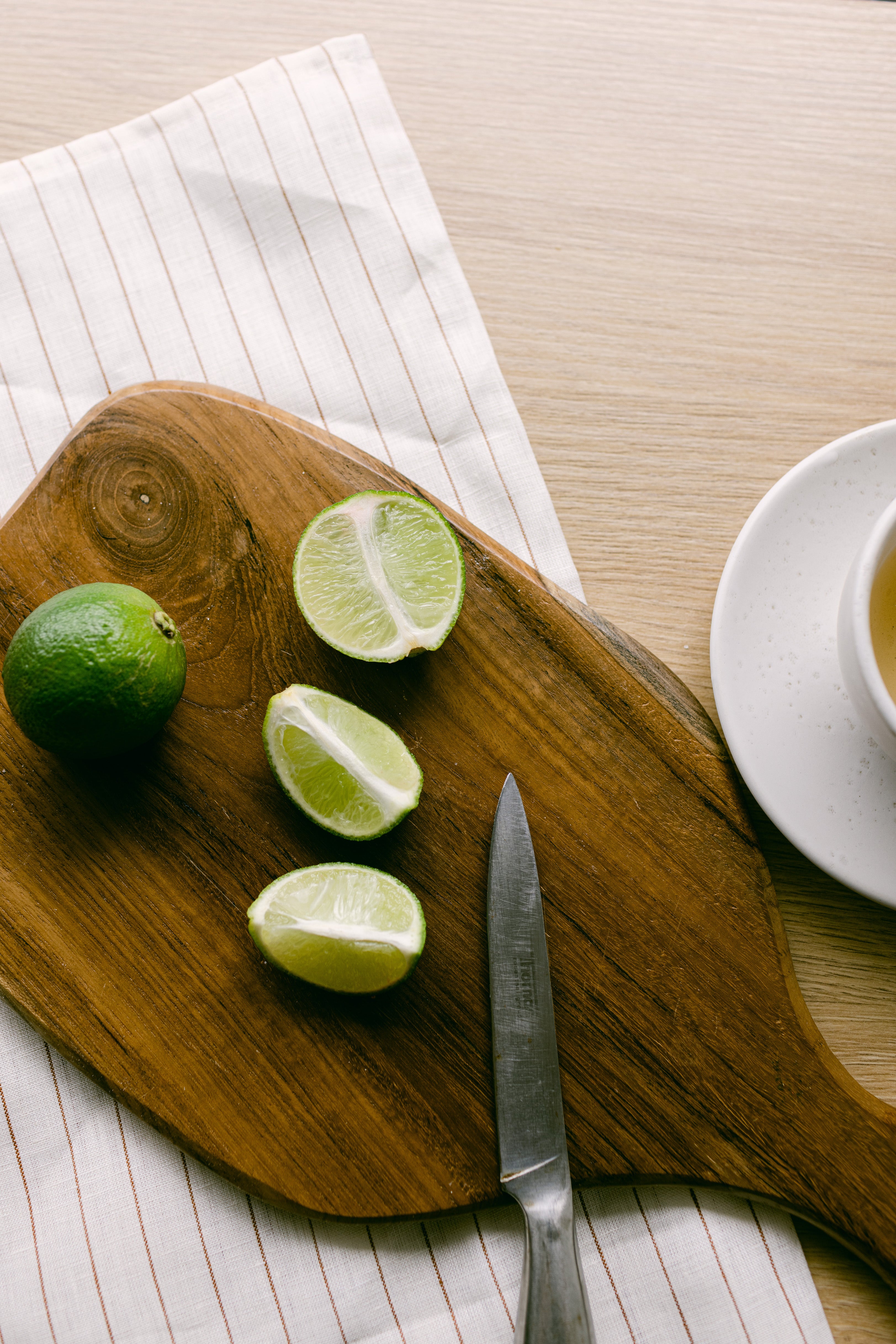 Linen Tea Towels (Set of 2) | Navy and Rust Stripes