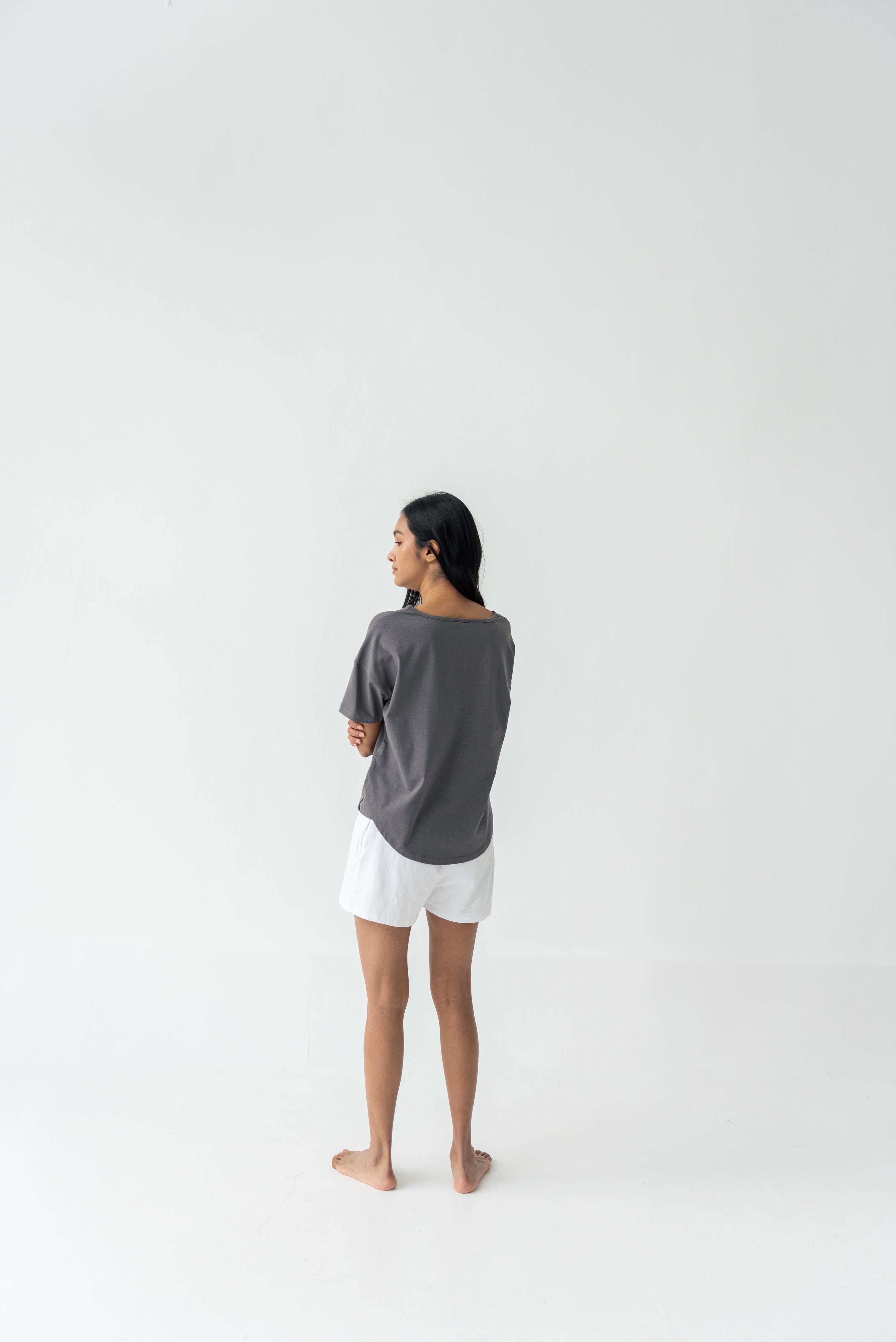 Organic Cotton Laze Tee | Graphite