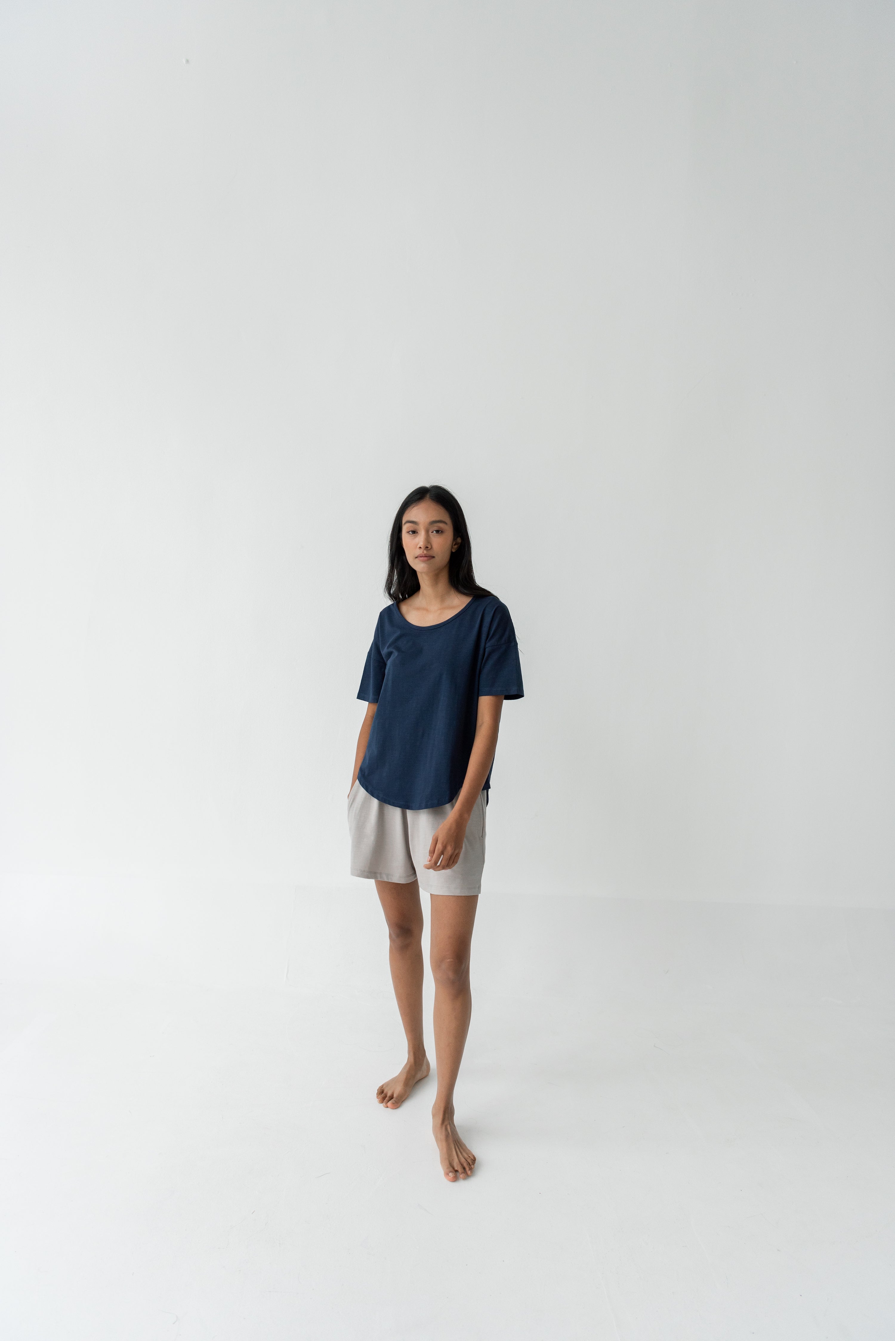 Organic Cotton Laze Shorts | Stone