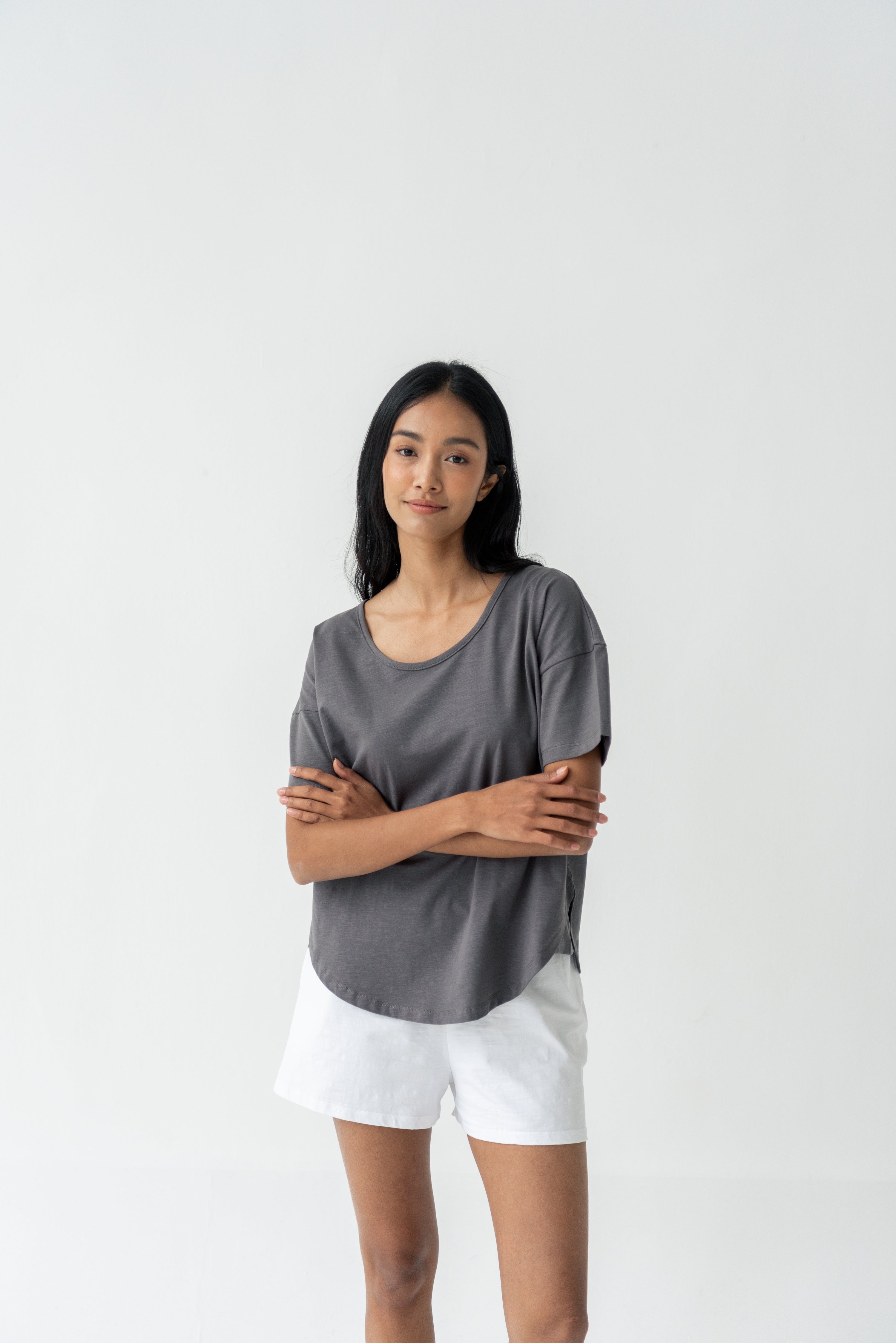 Organic Cotton Laze Tee | Graphite
