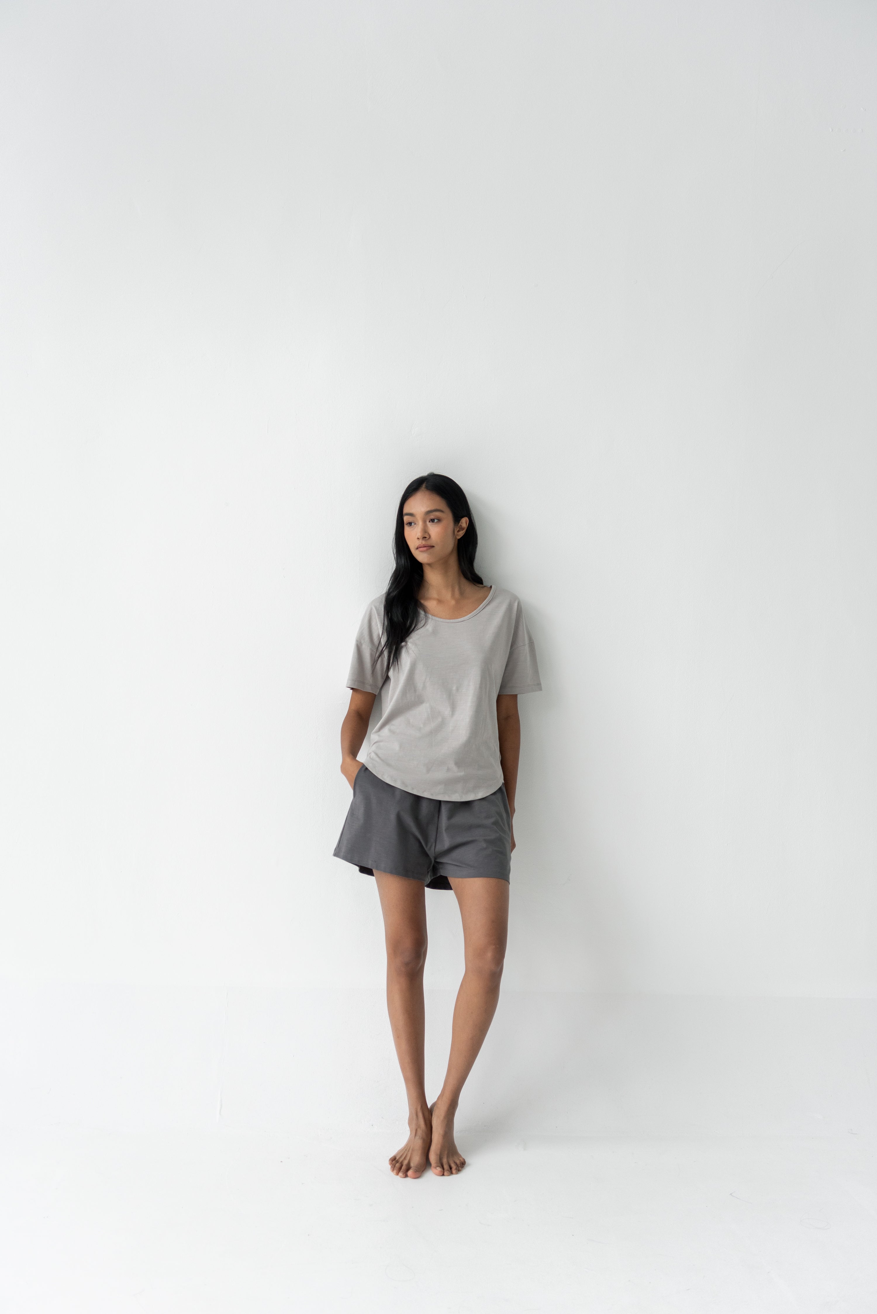 Organic Cotton Laze Tee | Stone