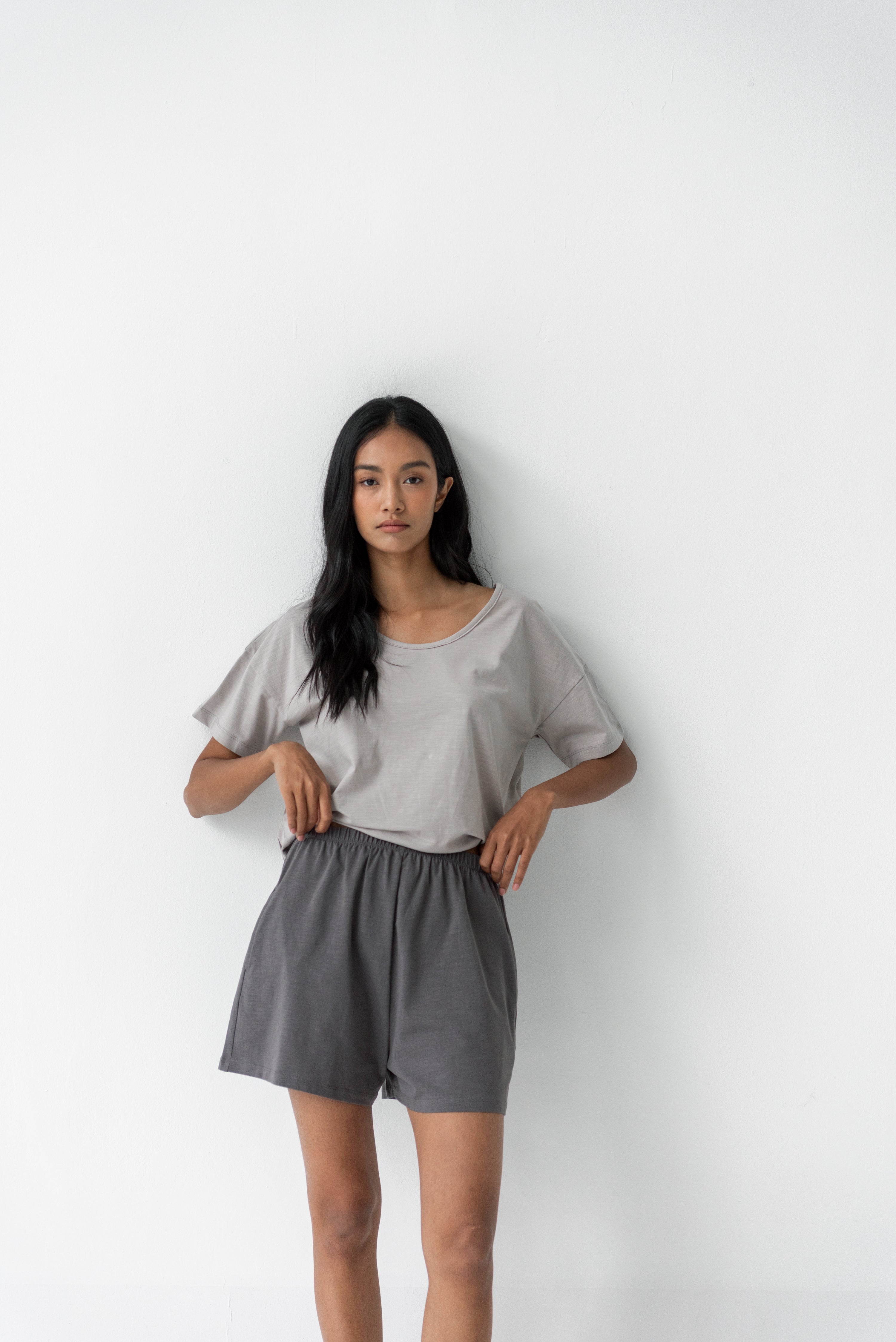 Organic Cotton Laze Shorts | Graphite