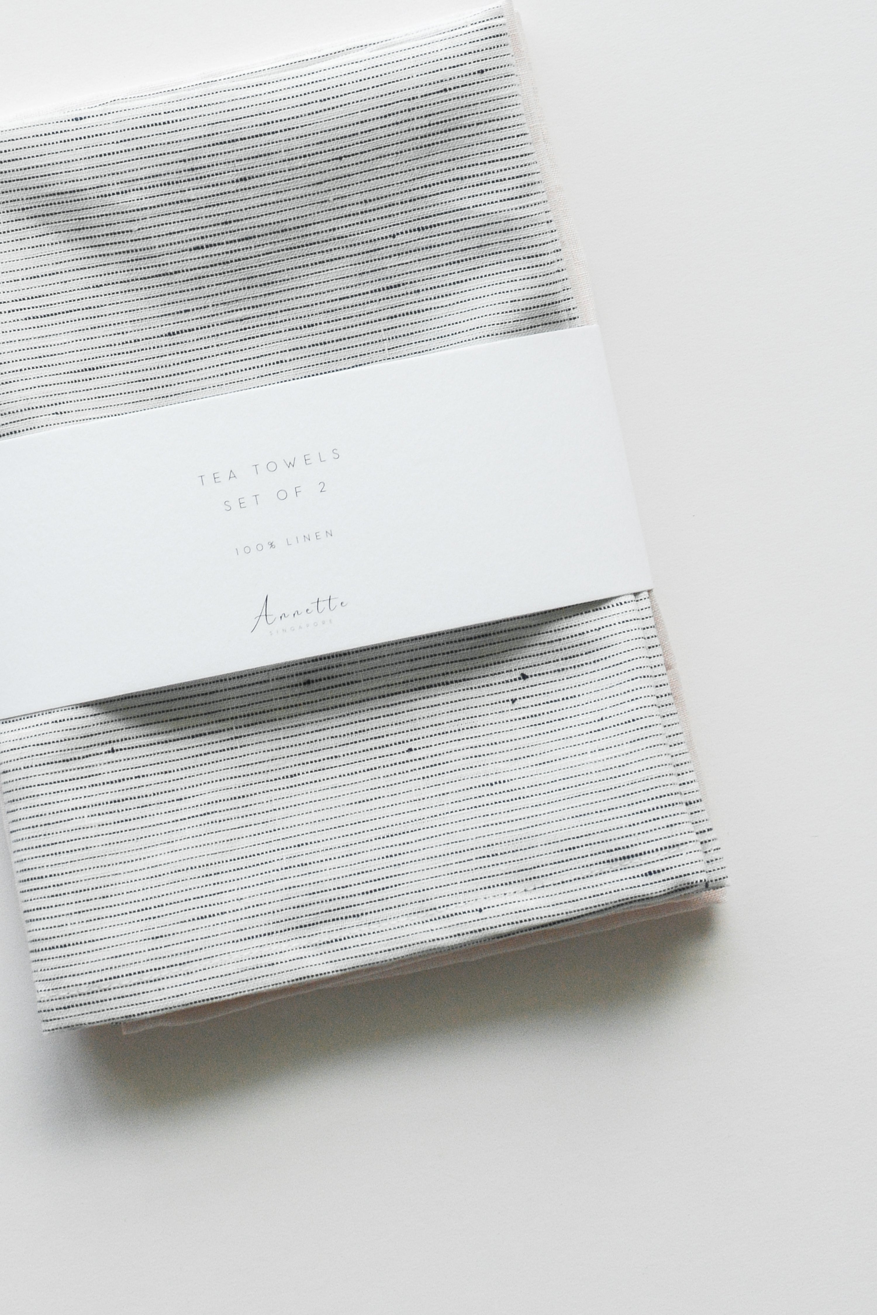 Linen Tea Towels (Set of 2) | Pinstripes and Soft Blush