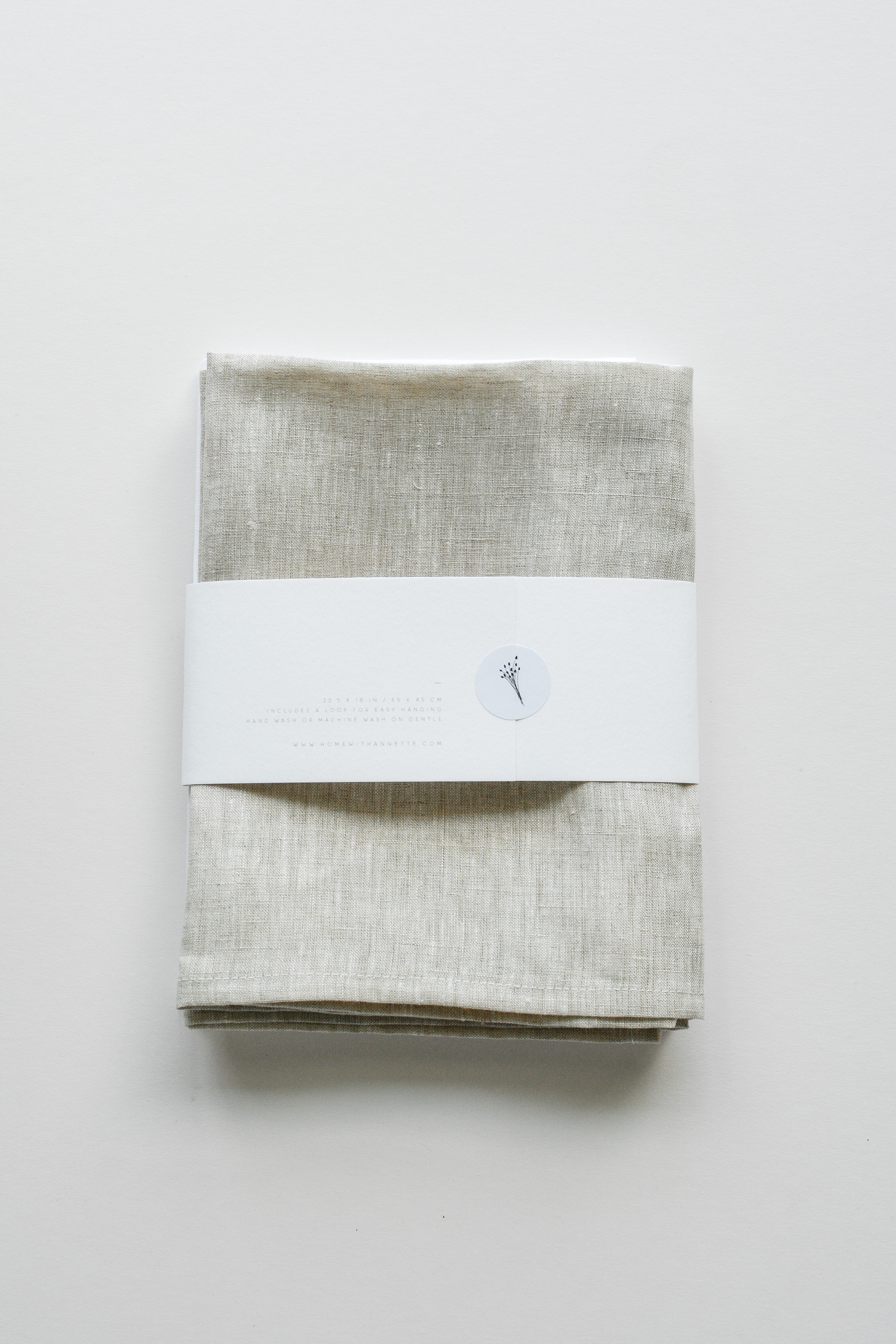 Linen Tea Towels (Set of 2) | White and Natural