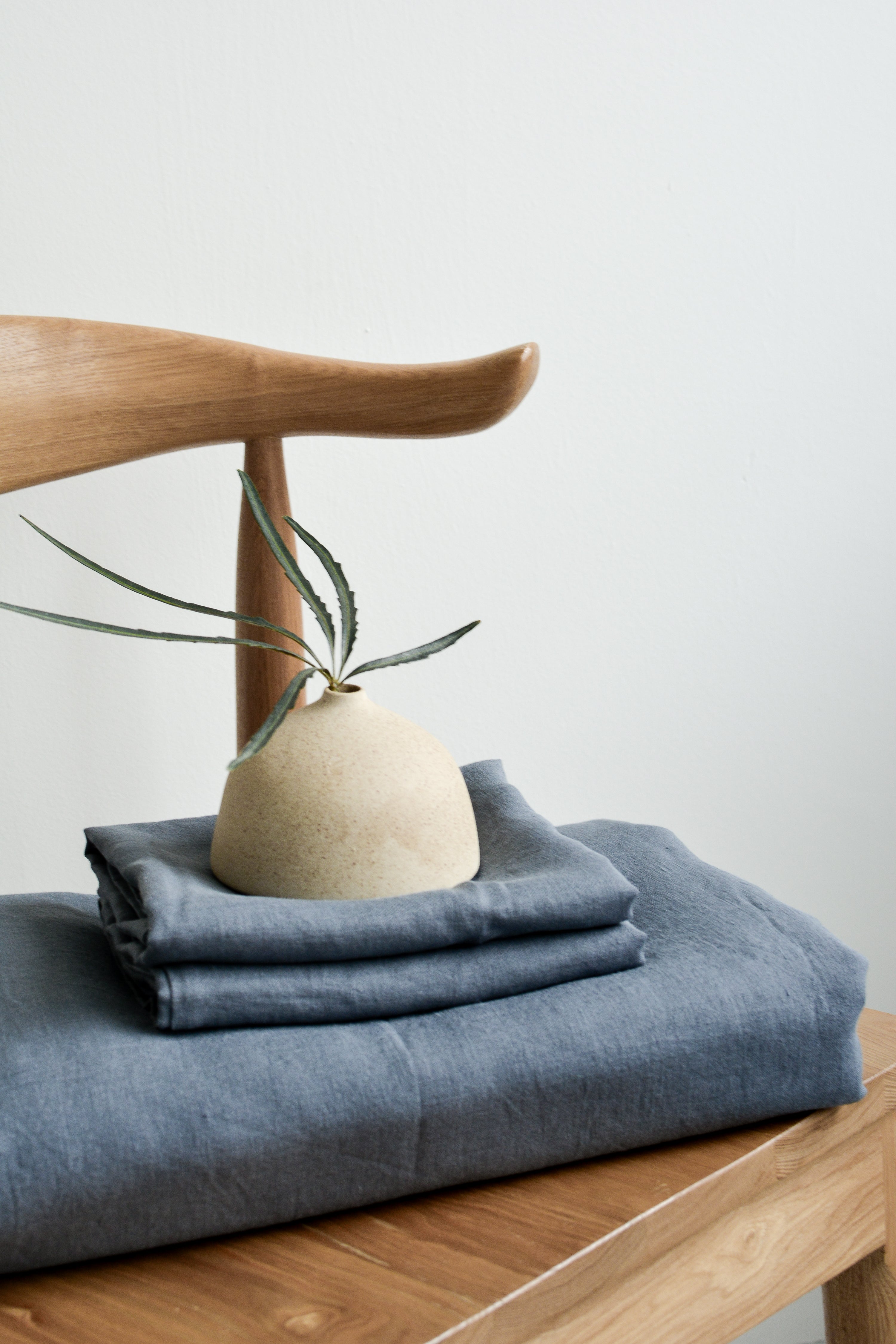 Linen Fitted Sheet Set | Slate Grey