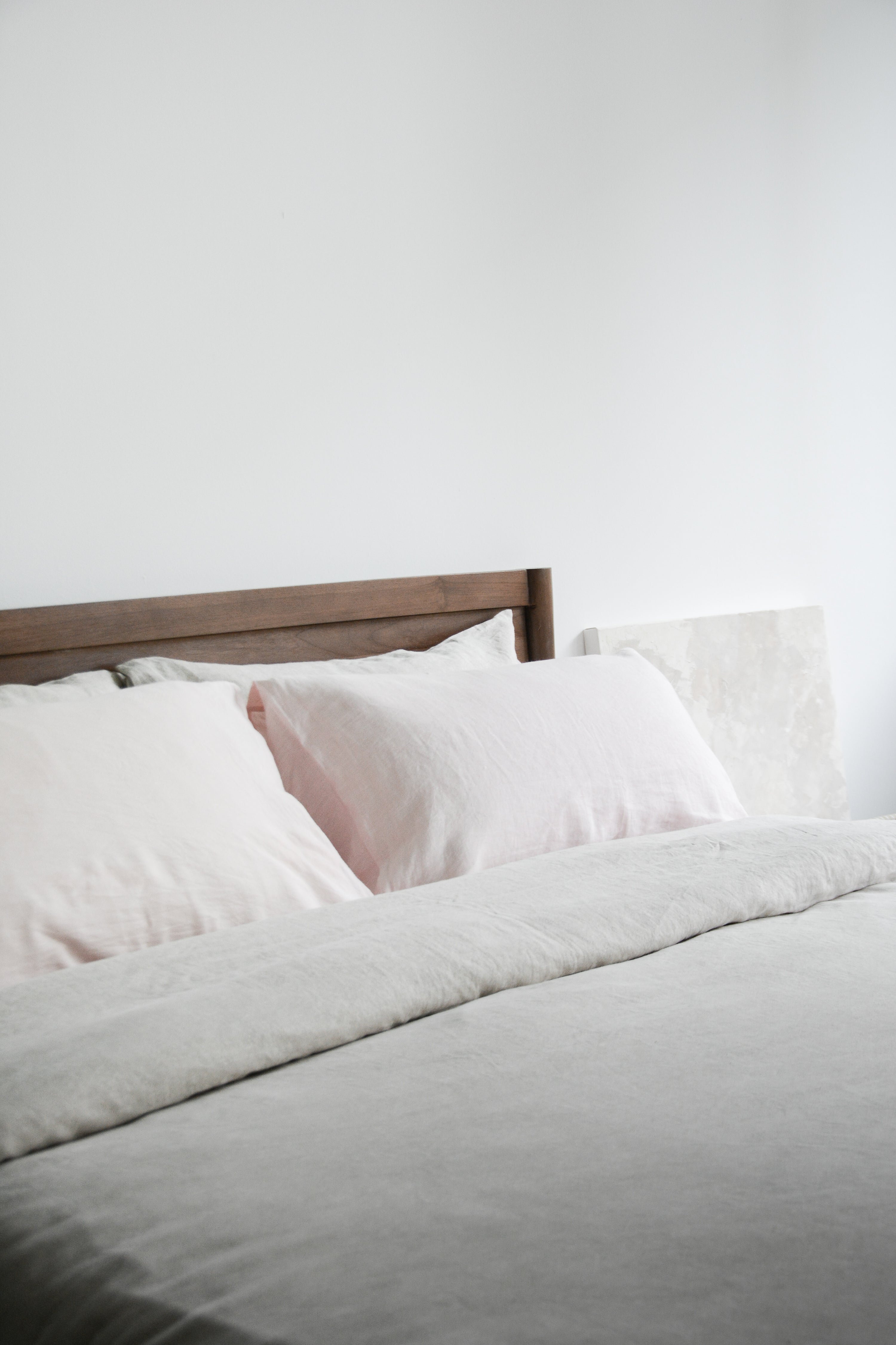 Linen Fitted Sheet Set | Soft Blush