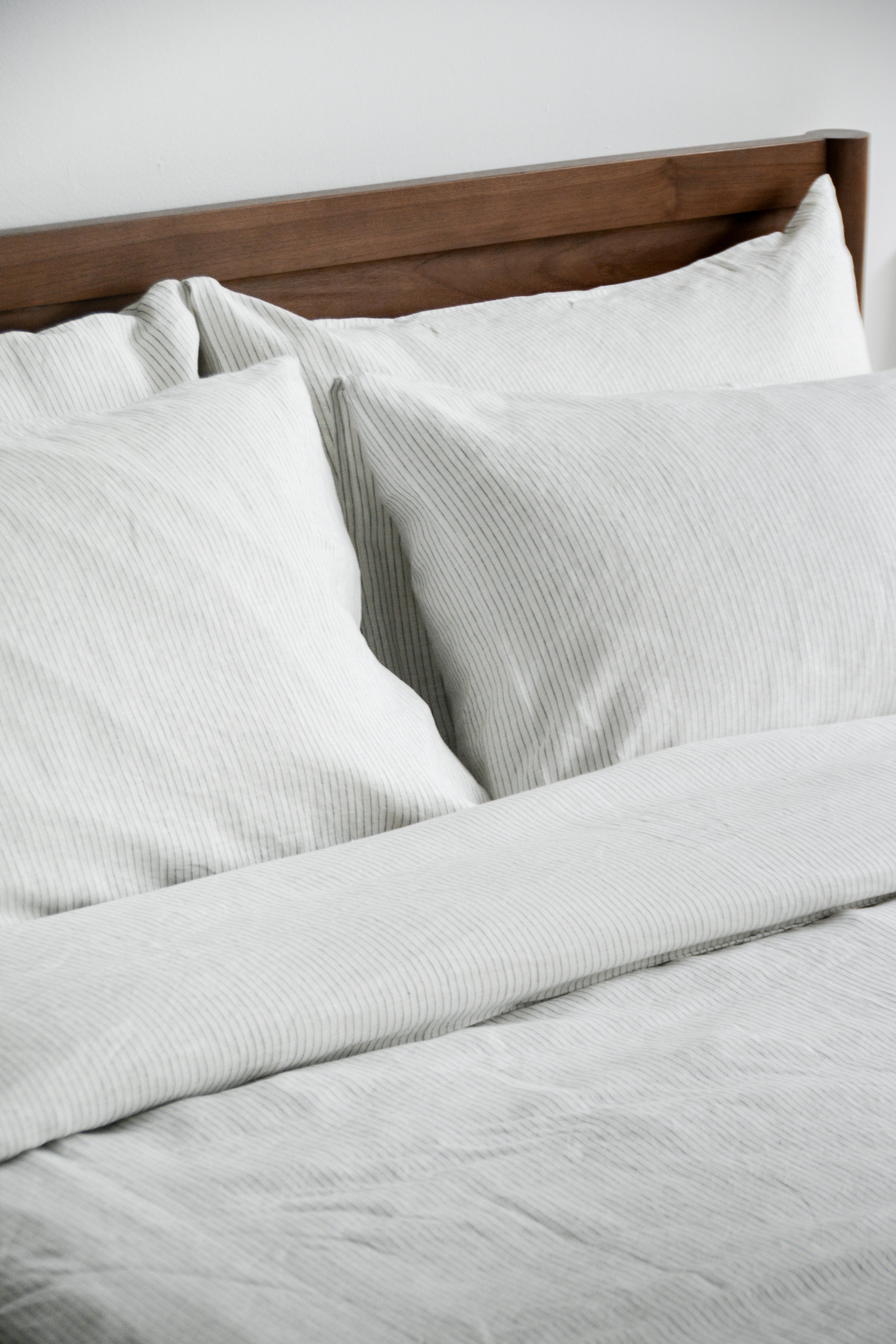 Linen Duvet Cover Set | Pinstripes