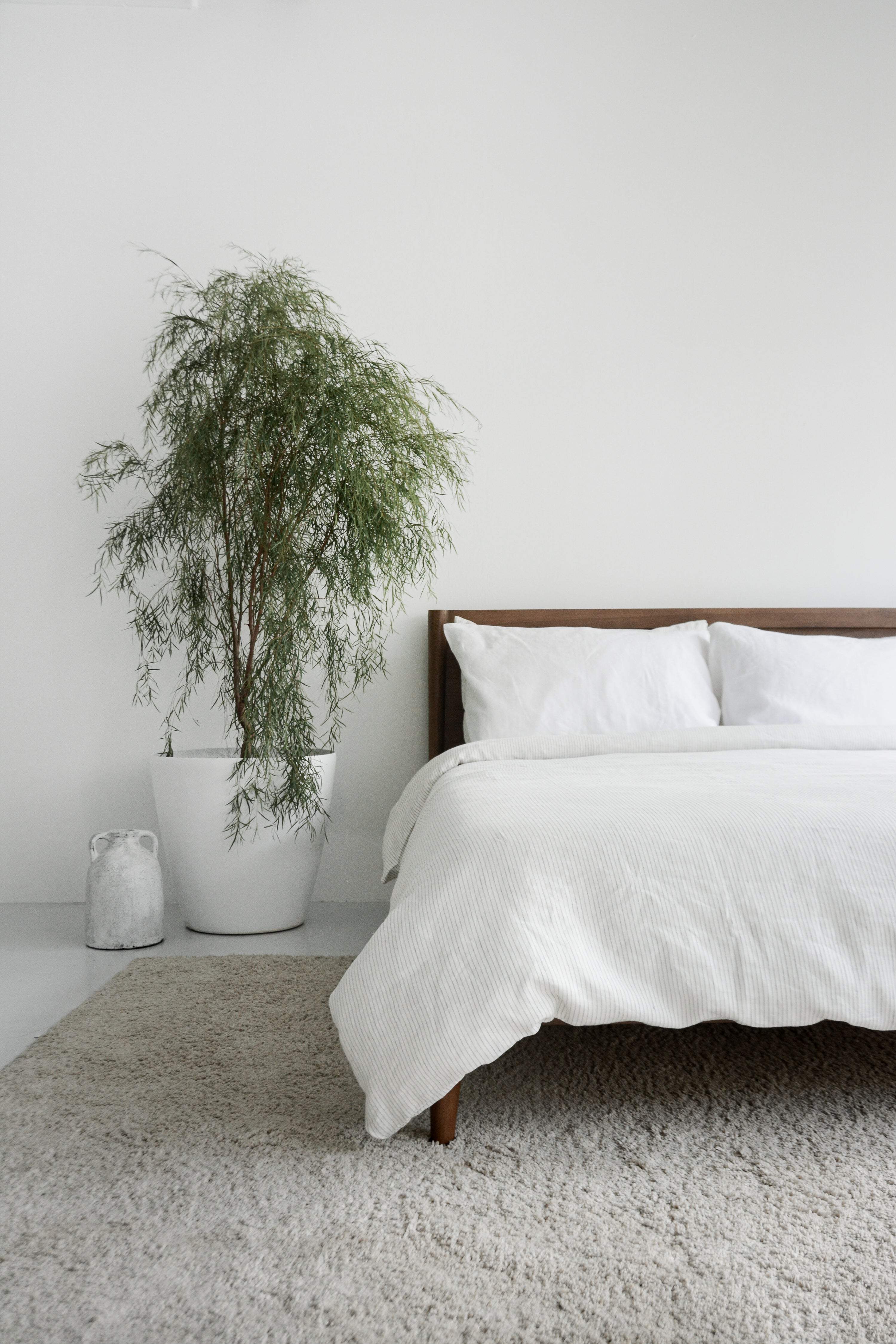 Linen Duvet Cover Set | Pinstripes