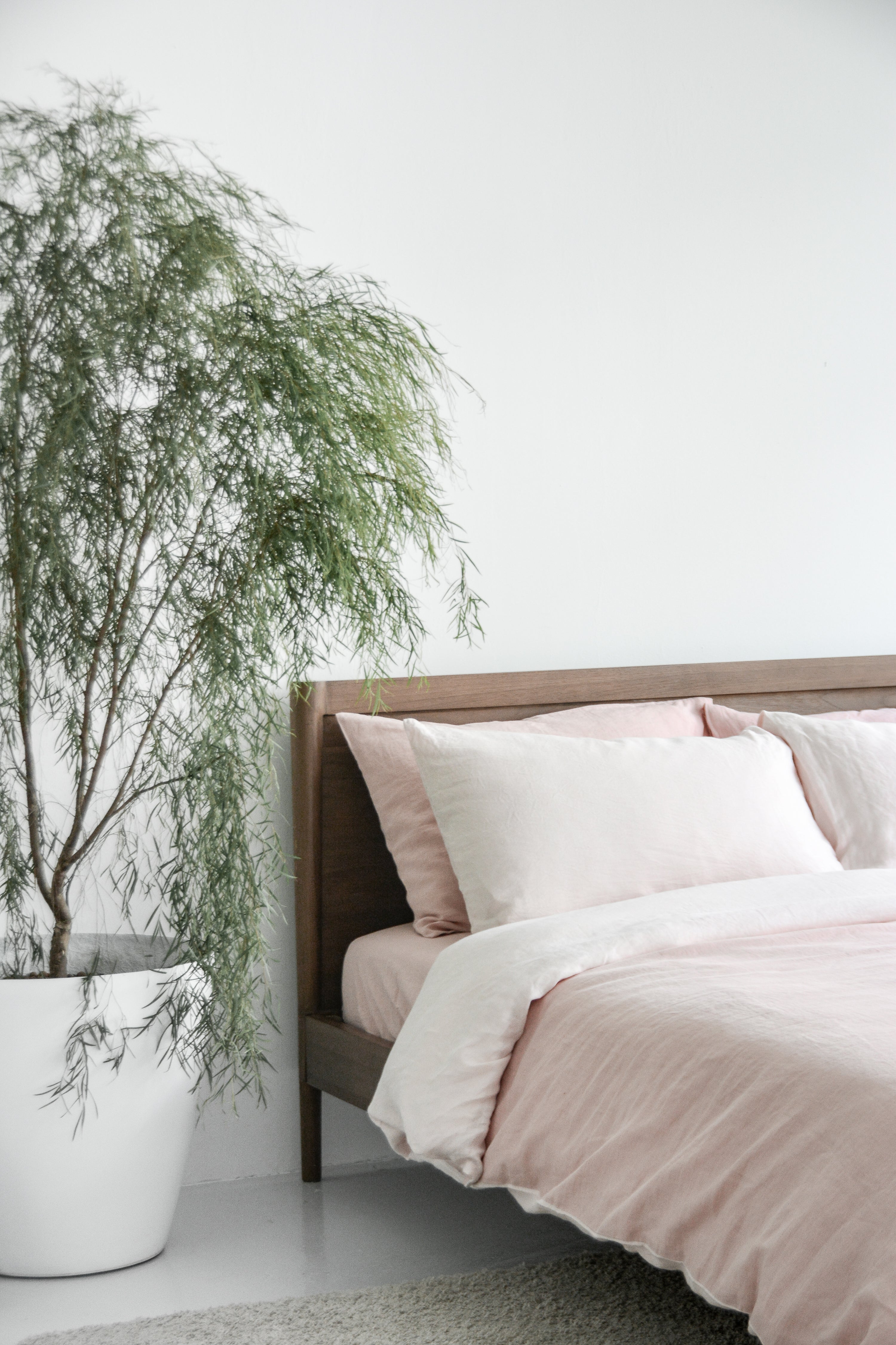 Linen Duvet Cover Set | Dusty Rose x Soft Blush