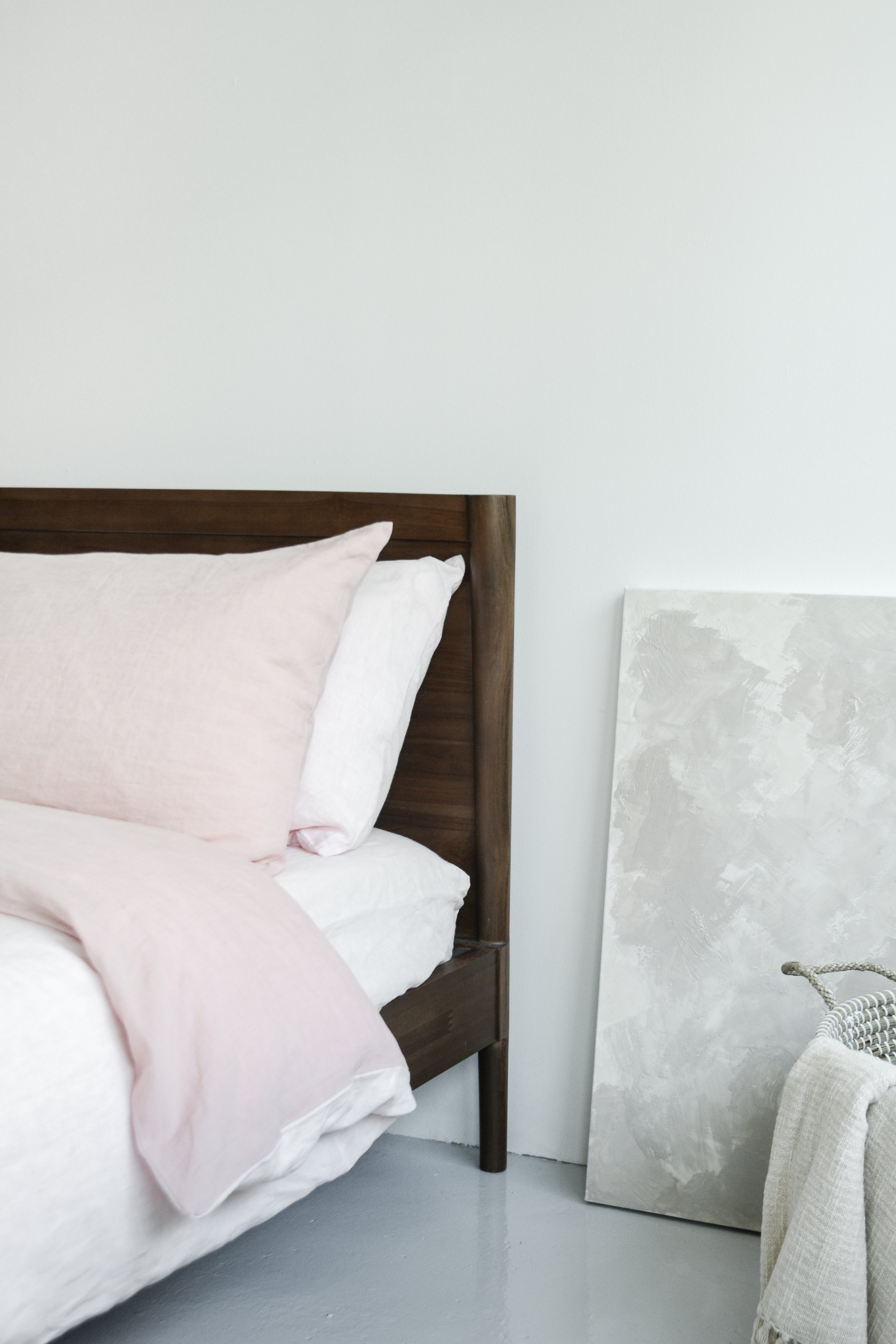 Linen Fitted Sheet Set | Soft Blush