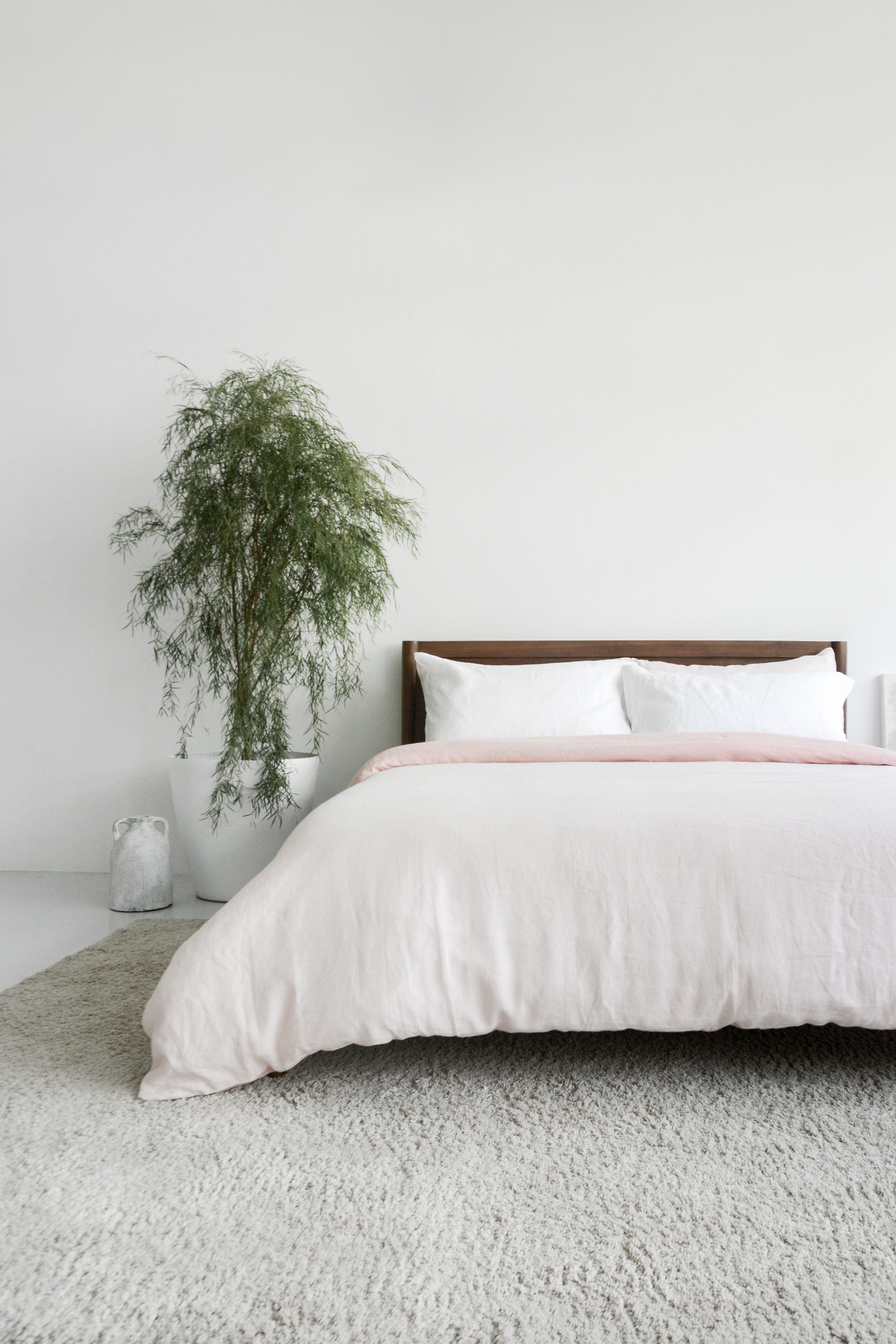 Linen Duvet Cover Set | Dusty Rose x Soft Blush