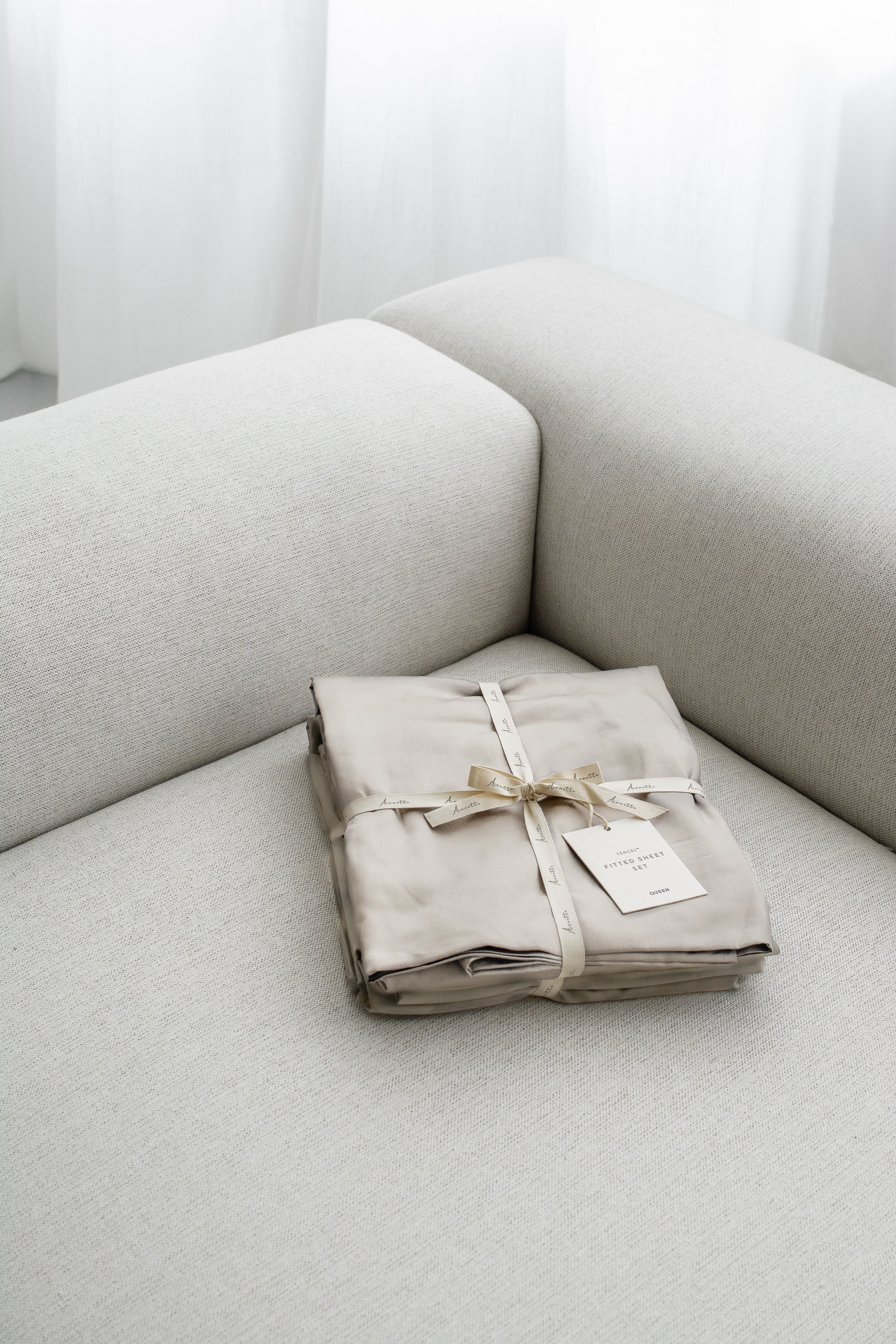 TENCEL™ Fitted Sheet Set | Sandy Beige