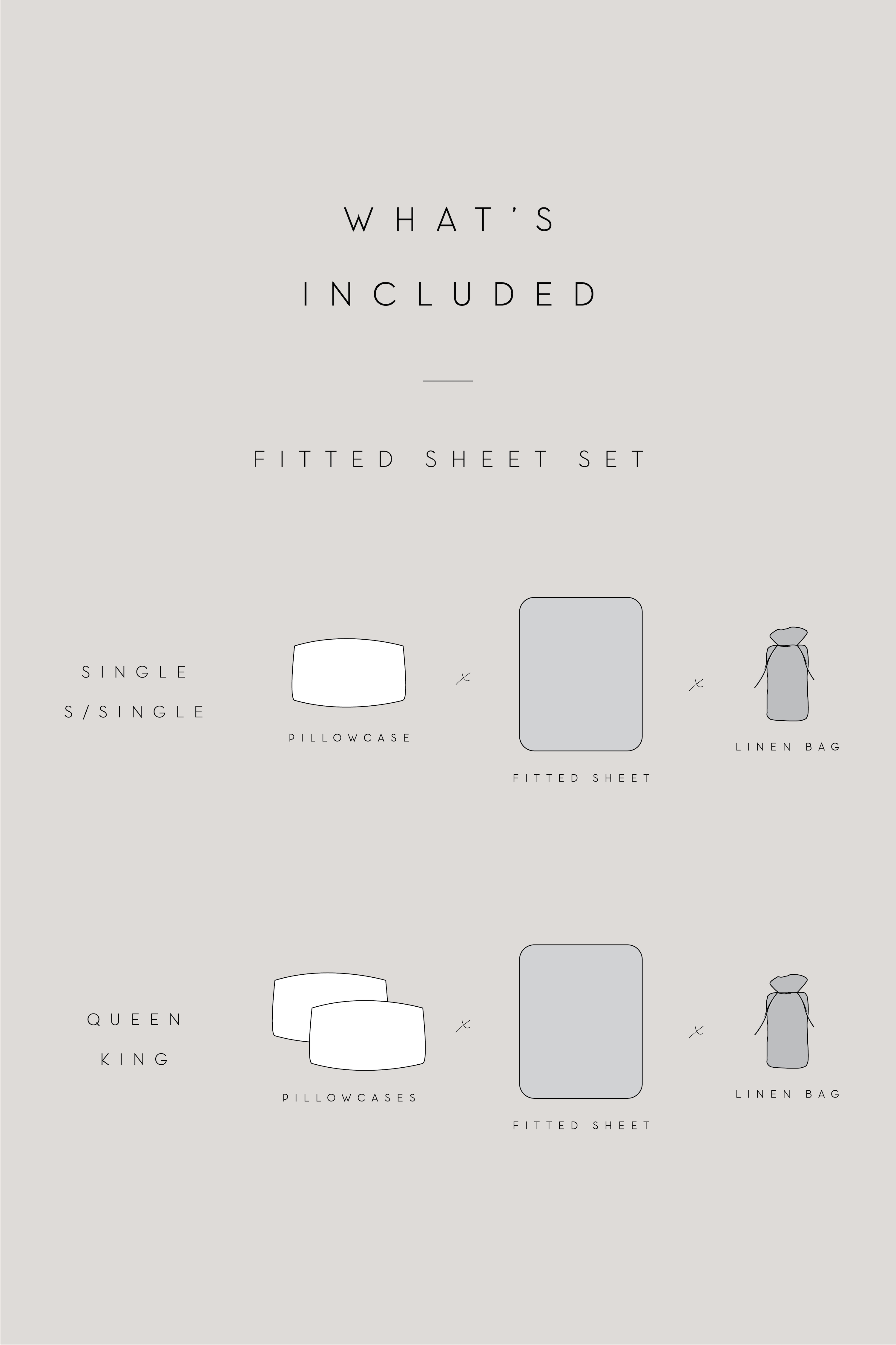 Linen Fitted Sheet Set | Soft Blush