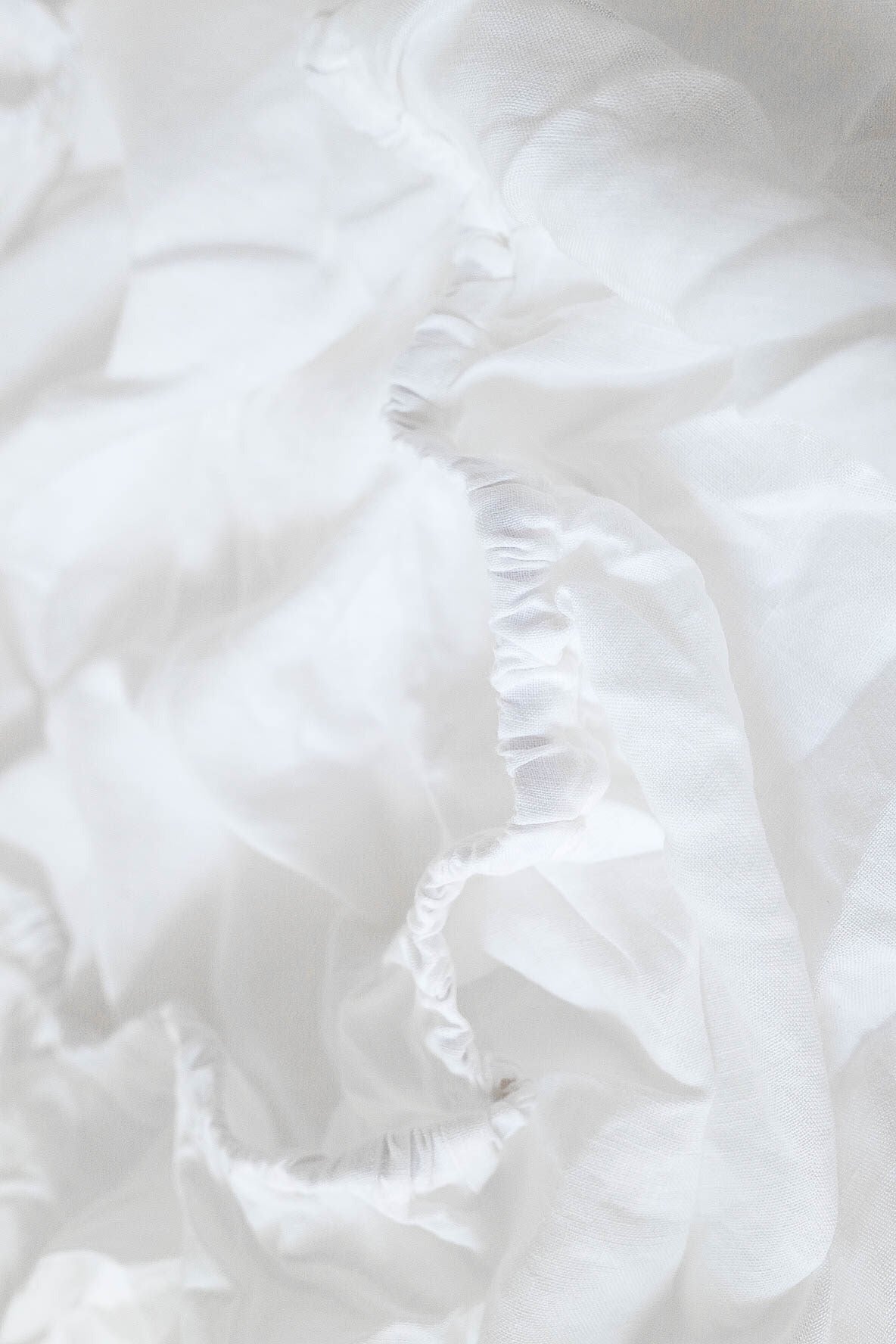 French Linen Bedsheet Singapore Fitted Sheet Set | White