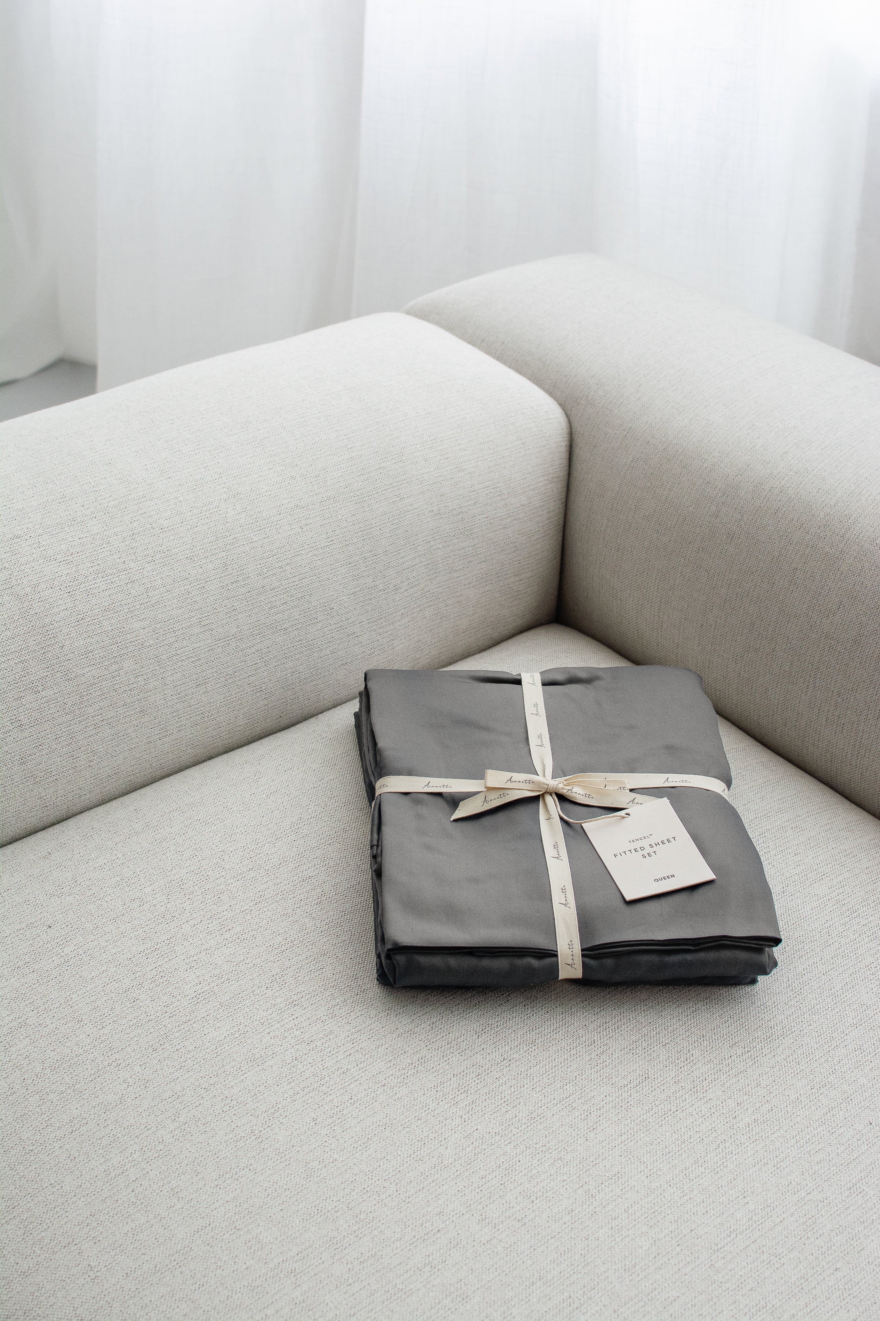 TENCEL™ Fitted Sheet Set | Granite Grey