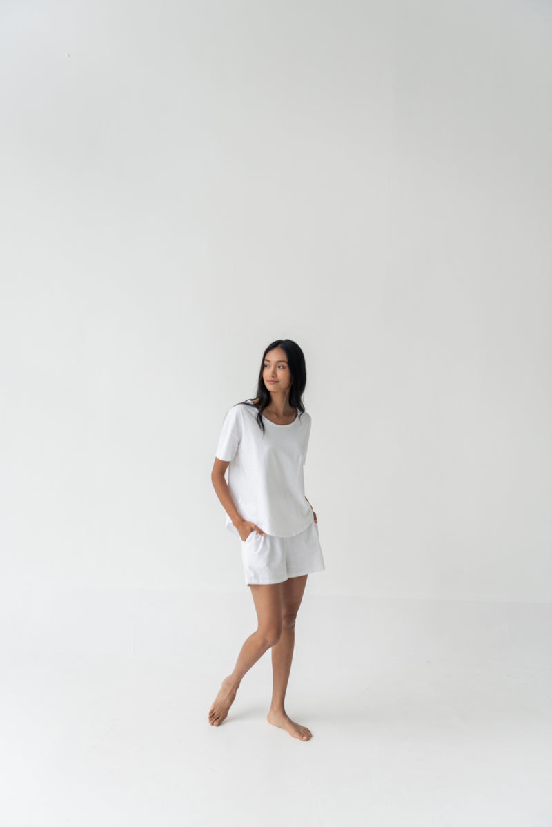 Organic Cotton Laze Tee | White