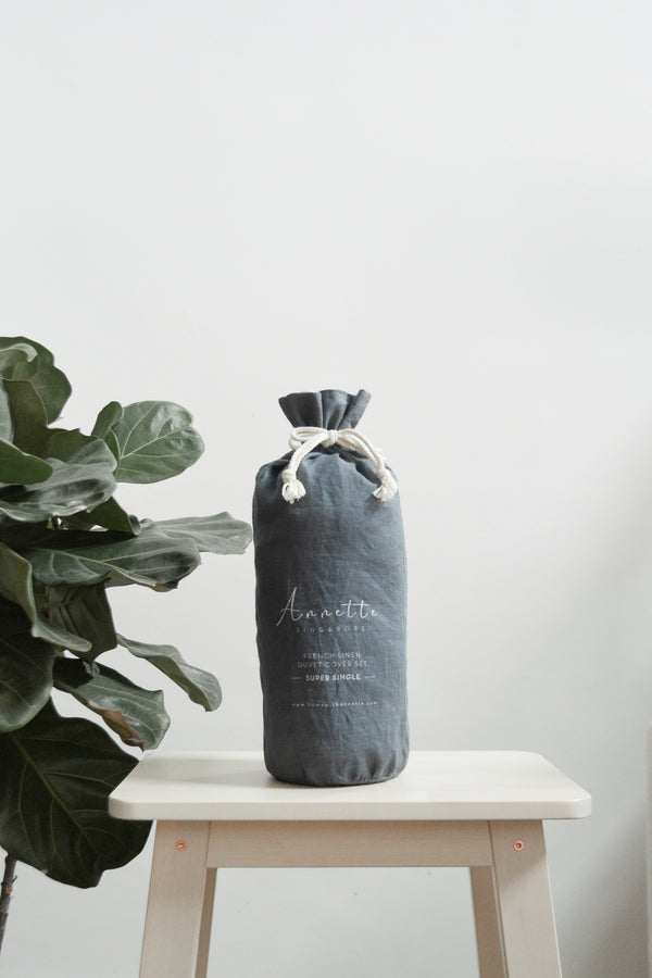 Linen Duvet Cover Set | Slate Grey