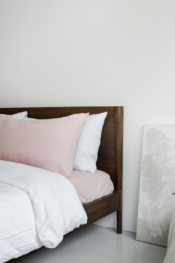 Linen Fitted Sheet Set | Dusty Rose