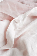 Linen Duvet Cover Set | Dusty Rose x Soft Blush