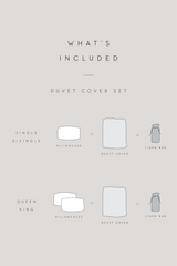 Linen Duvet Cover Set | Pinstripes