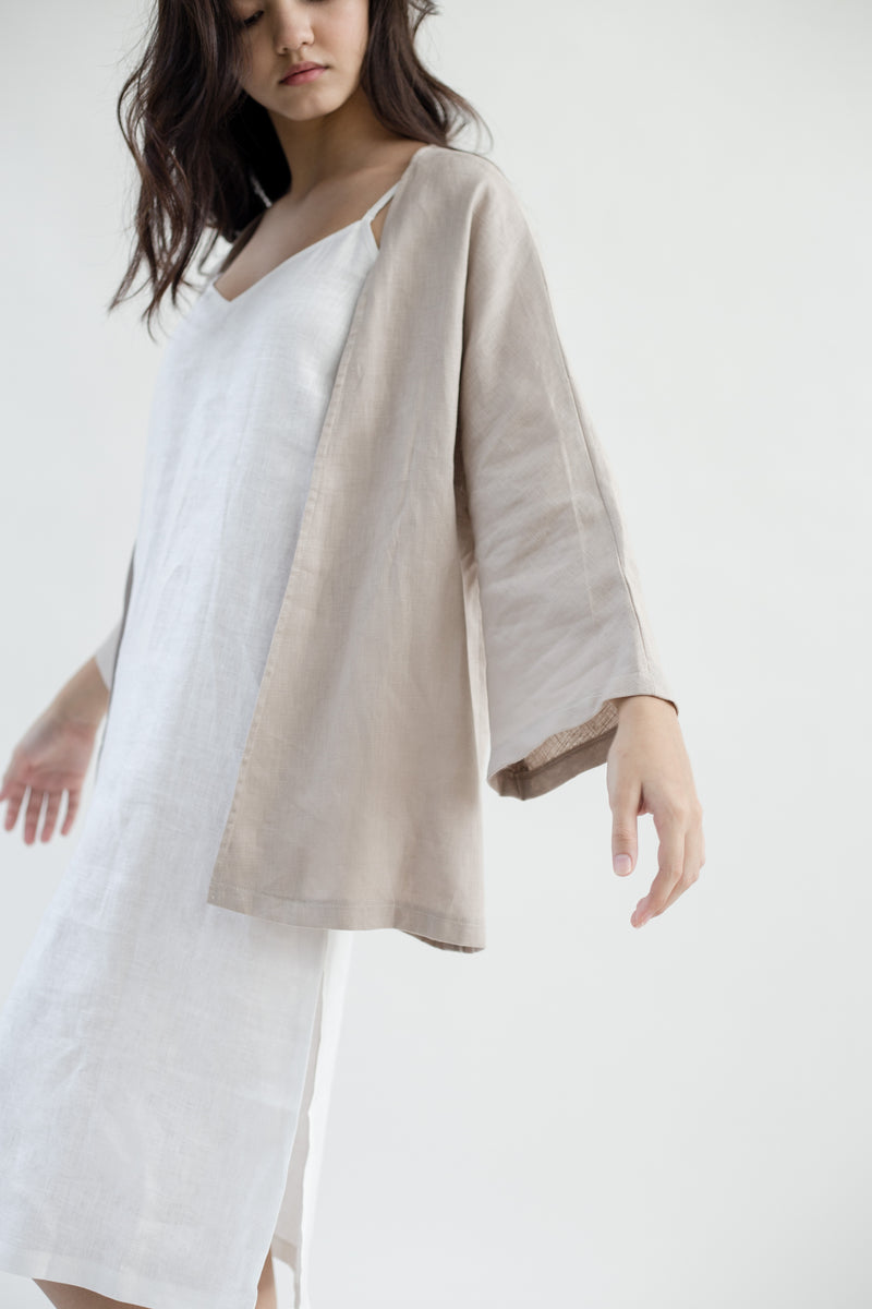 Linen Kimono Cardigan | Natural