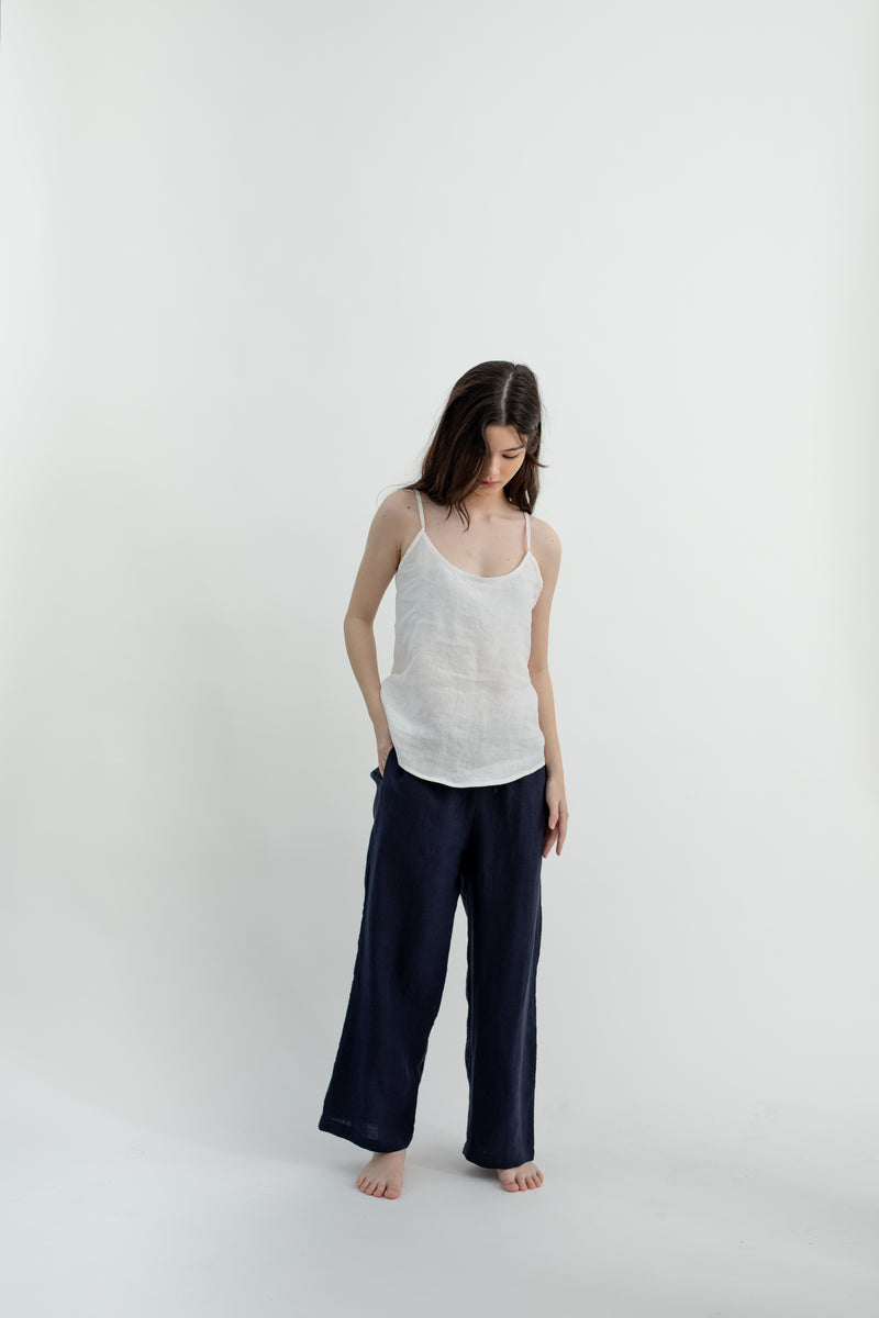 Linen Lounge Pants | Navy