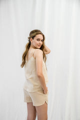 Linen Lounge Shorts | Oatmeal